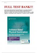 TEST BANK FOR EVIDENCE-BASED PHYSICAL EXAMINATION[BEST PRACTICES FOR HEALTH AND WELL-BEING ASSESSMENT] 2ND EDITION AUTHOR: Kate Gawlik, Bernadette Mazurek Melnyk, Alice Teall ALL CHAPTERS [] 100%COMPLETE A+ GRADE LATEST VERSION 