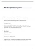 NR-503 Epidemiology final Test Questions and Answers