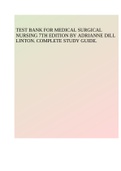 TEST BANK FOR MEDICAL SURGICAL NURSING 7TH EDITION BY ADRIANNE DILL LINTON. COMPLETE STUDY GUIDE.