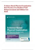 TEST BANK FOR Evidence-Based Physical Examination: Best Practices for Health & Well-Being Assessment {2nd Edition} By Kate Gawlik | All Chapters Included | Latest Edition