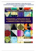 TEST BANK FOR FOUNDATIONS FOR POPULATION HEALTH IN COMMUNITY/PUBLIC HEALTH NURSING 6TH EDITION BY MARCIA STANHOPE