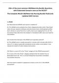 150+ of the most common OB.Maternity Bundle Questions with Elaborated Answers seen on the NCLEX® The Complete NCLEX OB.Maternity Nursing Bundle Flashcards Updated 2025 Version.