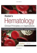 Rodak’s Hematology 6th Edition Walenga Test Bank