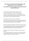 100+ of the most common Pharmacology Questions with Elaborated Answers seen on the NCLEX® The Complete NCLEX Pharmacology Nursing Bundle Flashcards Updated 2025 Version.