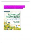 COMPLETE TEST BANK: Advanced Assessment: Interpreting Findings and Formulating Differential Diagnoses Fourth Edition by Mary Jo Goolsby