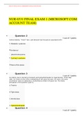 NUR 6531 FINAL EXAM 1 (MICROSOFT.COM ACCOUNT TEAM)