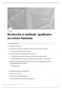 Méthode qualitative en sciences humaines