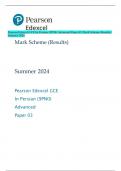 Pearson Edexcel GCE In Persian (9PN0) Advanced Paper 03 Mark Scheme (Results)  Summer 2024 