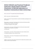 SCSU CHE120 Lab Practical Final(Lab instructor, David Chick's General Chemistry I (CHE120) laboratory at Southern Connecticut State University) correctly answered to pass