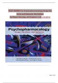 TEST BANK For Psychopharmacology Drugs the  Brain and Behavior 4th Edition  By Meyer Nursing, all Chapters 1-20 complete 