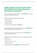 IASSC Certified Lean Six Sigma Yellow Belt (ICYB) Practice Exam Questions and Answers | Graded A+