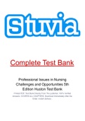 Professional Issues in Nursing Challenges and Opportunities 5th Edition Huston Test Bank