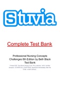 Professional Nursing Concepts Challenges 8th Edition by Beth Black Test Bank