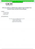 OCR 2024 GCSE (9–1) Mathematics J560/06 Paper 6 (Higher Tier) Question Paper and Mark Scheme Merged