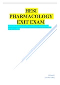 HESI PHARMACOLOGY EXIT