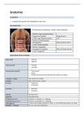 samenvatting anatomie biomedische wetenschappen