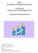 (Herkansing) NCOI geslaagde module Strategisch Marketingmanagement 2024, Operationeel Marketingplan, Vergroten winstgevendheid bedrijf, cijfer 8.5 met FEEDBACK !