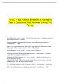   ANSC 4395-Animal Breeding & Genetics Test 1 Questions And Answers Latest Top Score.