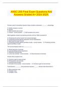  ANSC 255 Final Exam Questions And Answers Graded A+ 2024-2025.