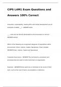 CIPS L4M1 Exam Questions and Answers 100% Correct