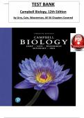 Test Bank for Campbell Biology, 12th Edition By (Urry/ Cain/ Wasserman/ Min) ISBN: 9780135188743, All 56 Chapters Covered, Verified Latest Edition