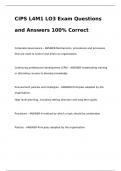 CIPS L4M1 LO3 Exam Questions and Answers 100% Correct