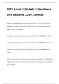 CIPS Level 3 Module 1 Questions and Answers 100% Correct