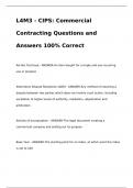 L4M3 - CIPS: Commercial Contracting Questions and Answers 100% Correct