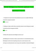 MDARD Michigan Core Pesticide Applicator Exam Study Guide | 400+ Actual Questions with 100% Correct Answers Verified | Latest Update 2024