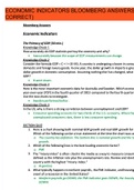 ECONOMIC INDICATORS BLOOMBERG ANSWERS(100% CORRECT)