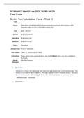 NURS-6512C-10/NURS-6512N-10-Advanced Health Assessment-2021-Summer-QTR- Term-wks-1-thru-11 Final Exam - Week 11 (99/100 Points)