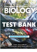 TEST BANK for Biology Exploring the Diversity of Life, 4th Canadian Edition, By Russell, Hertz, McMillan, Fenton, Addy, Maxwell, Haffie, Milsom. All Chapters 1-46 890 Pages
