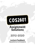 COS2601 (Notes, ExamPACK, QuestionsPACK, Tut201 Letters)