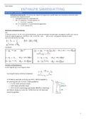 Chemie Enthalpie samenvatting