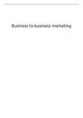 Samenvatting Business-to-business marketing