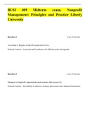 BUSI 409 Midterm Exam Answer-(Version 1) 25QA, Verified And Correct Answers, Liberty Univ