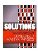 Fundamentals of Condensed Matter Physics 1st Edition Cohen Solutions Manual