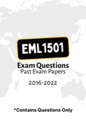 EML1501 - Exam Questions PACK (2016-2022)