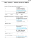 Chapter 2 Foundations of Recruitment and Selection I Reliability and Validity 5e Test Bank