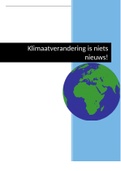 Aardrijkskunde samenvatting hoofdstuk 2 Klimaatverandering is niets nieuws (Geo) vwo 4