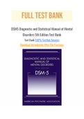 DSM5 Diagnostic and Statistical Manual of Mental Disorders 5th Edition Test Bank