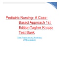 Pediatric Nursing- A Case-Based Approach 1st Edition Tagher Knapp Test Bank