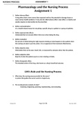 Exam (elaborations) NURSING 101 Pharmacology Proctored ATI Study Guide. (NURSING101) Pharmacology Proctored ATI Study Guide Chapter 1: Pharmacokinetics and Routes of Administration  Absorption  Route of admin affects the rate and amount of absorption o 