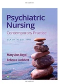 Psychiatric Nursing- Contemporary Practice 7th Edition Boyd Luebbert Test Bank