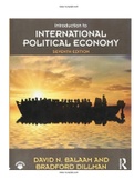 Introduction to International Political Economy 7th Edition Balaam Test Bank All Chapters 1-17