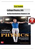 Test bank for college physics 5th edition.By Alan Giambattista