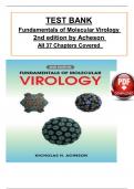 Test Bank for Fundamentals of Molecular Virology 2nd edition by Acheson, ISBN: 9780470900598, All 37 Chapters Covered, Verified Latest Edition