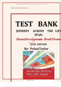 JOURNEY ACROSS THE LIFE SPAN, 6TH EDITION POLAN TEST BANK EXAM WITH ACTUAL QUESTIONS  AND  COMPLETE 100% CORRECTLY VERIFIED ANSWERS WITH A+ GRADED RATIONALES WELL EXPLAINED BY EXPERTS  2024 LATEST UPDATE ALREADY PASSED!!!!!! WITH 100% GUARANTEED SUCCESS (