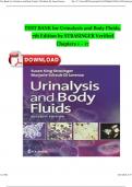 TEST BANK For Urinalysis and Body Fluids, 7th Edition by Strasinger Verified Chapters 1 - 17 Complete Newest Version 2024 Graded A+ ISBN:9780803675827 Pdf Instant Download