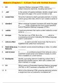 Midterm (Chapters 1 - 4) Exam Test with Verified Answers